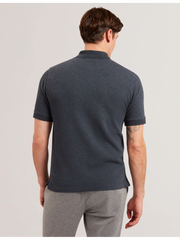 Men REDMAN - Textured Pure Cotton Knitted Polo Shirt - Ted Baker
