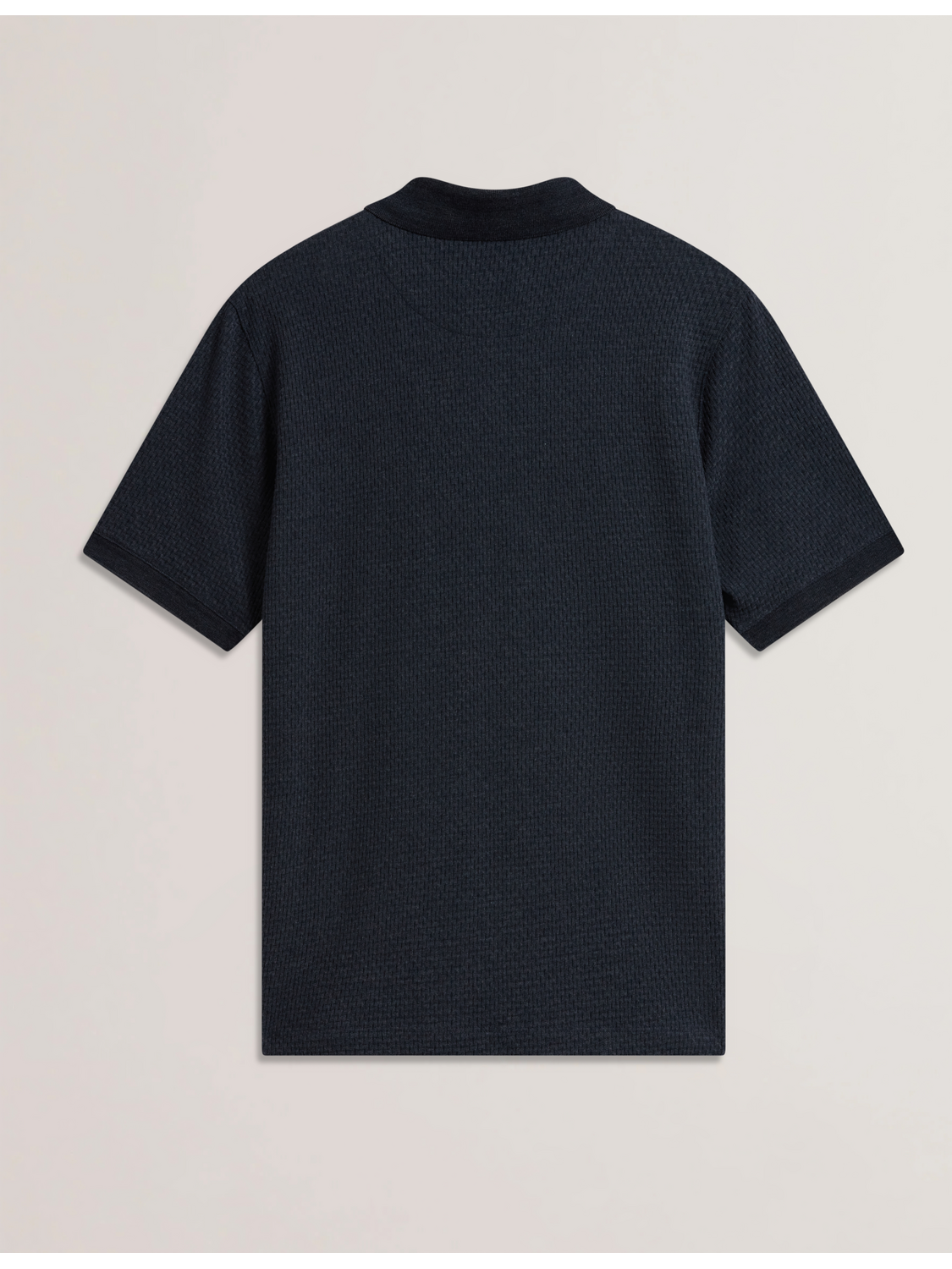 Men REDMAN - Textured Pure Cotton Knitted Polo Shirt - Ted Baker