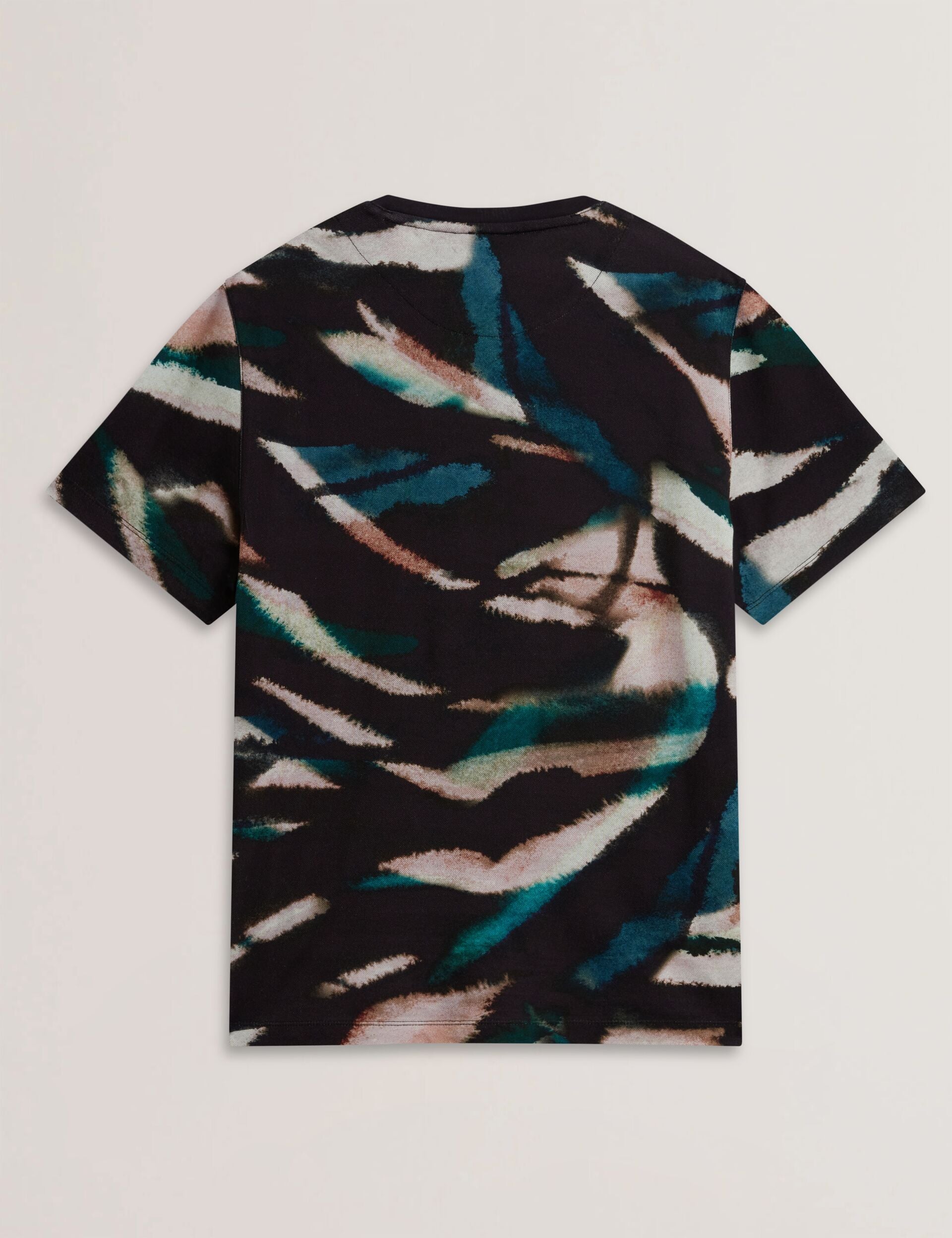 Men WILSDOR - Abstract Print Knitted Jersey T-Shirt - Ted Baker