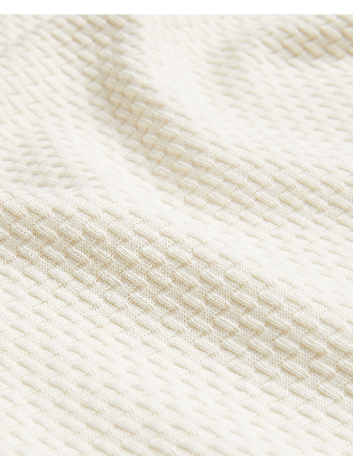 Men CURLYS Zig Zag Texture Knitted Cotton T-Shirt - Ted Baker