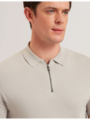 Men DALDIN - SS Rayon Zip Polo - Ted Baker