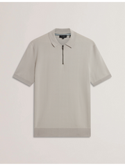 Men DALDIN - SS Rayon Zip Polo - Ted Baker