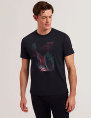 Men FETHER - Graphic Print Crew Neck Cotton T-Shirt - Ted Baker