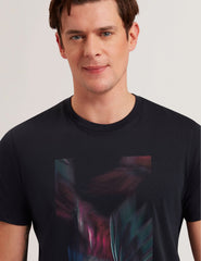 Men FETHER - Graphic Print Crew Neck Cotton T-Shirt - Ted Baker