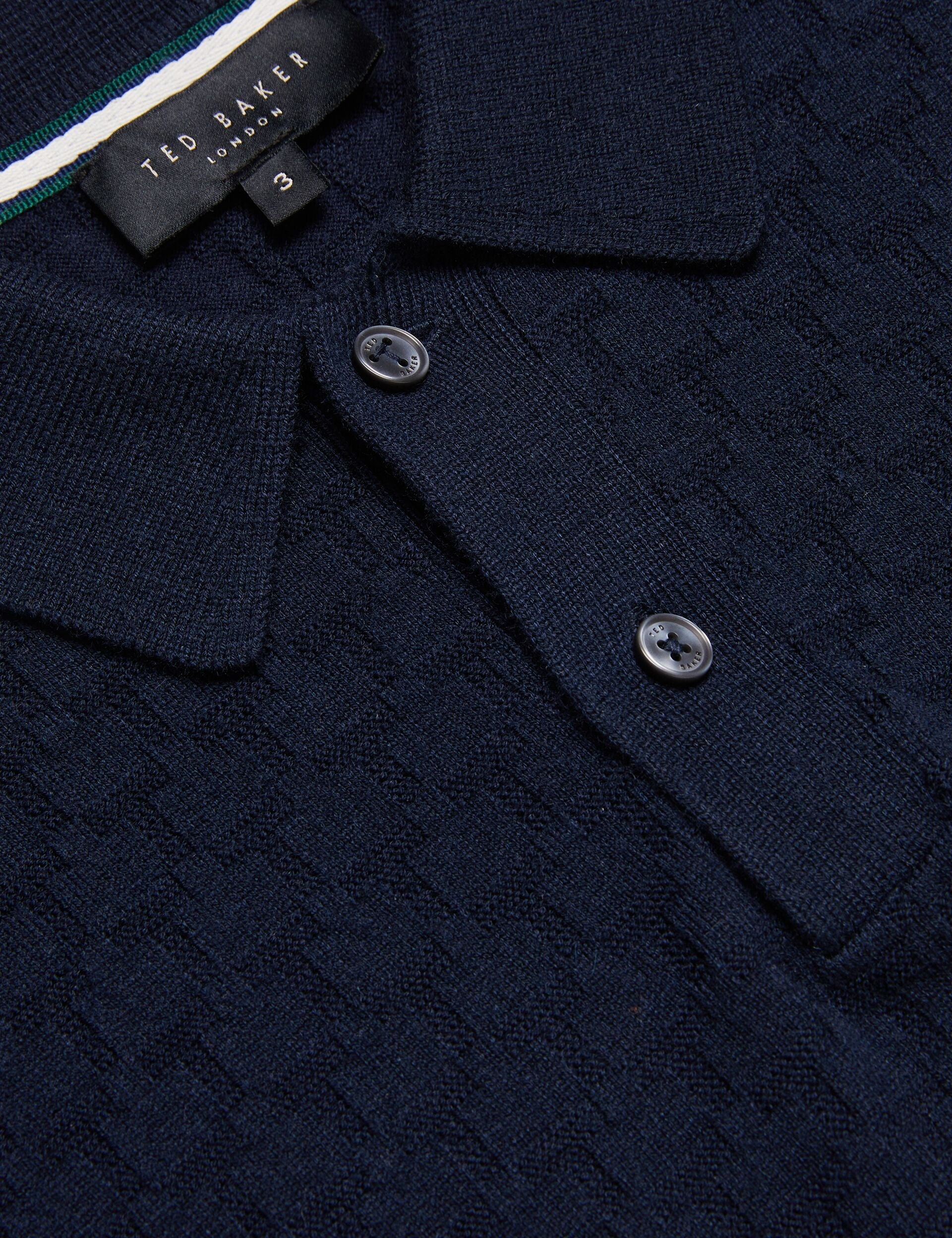 Men MORAR - T Knit Long Sleeve Polo Top - Ted Baker