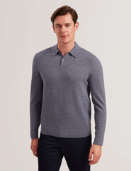 Men MORAR - T Knit Long Sleeve Polo Top - Ted Baker