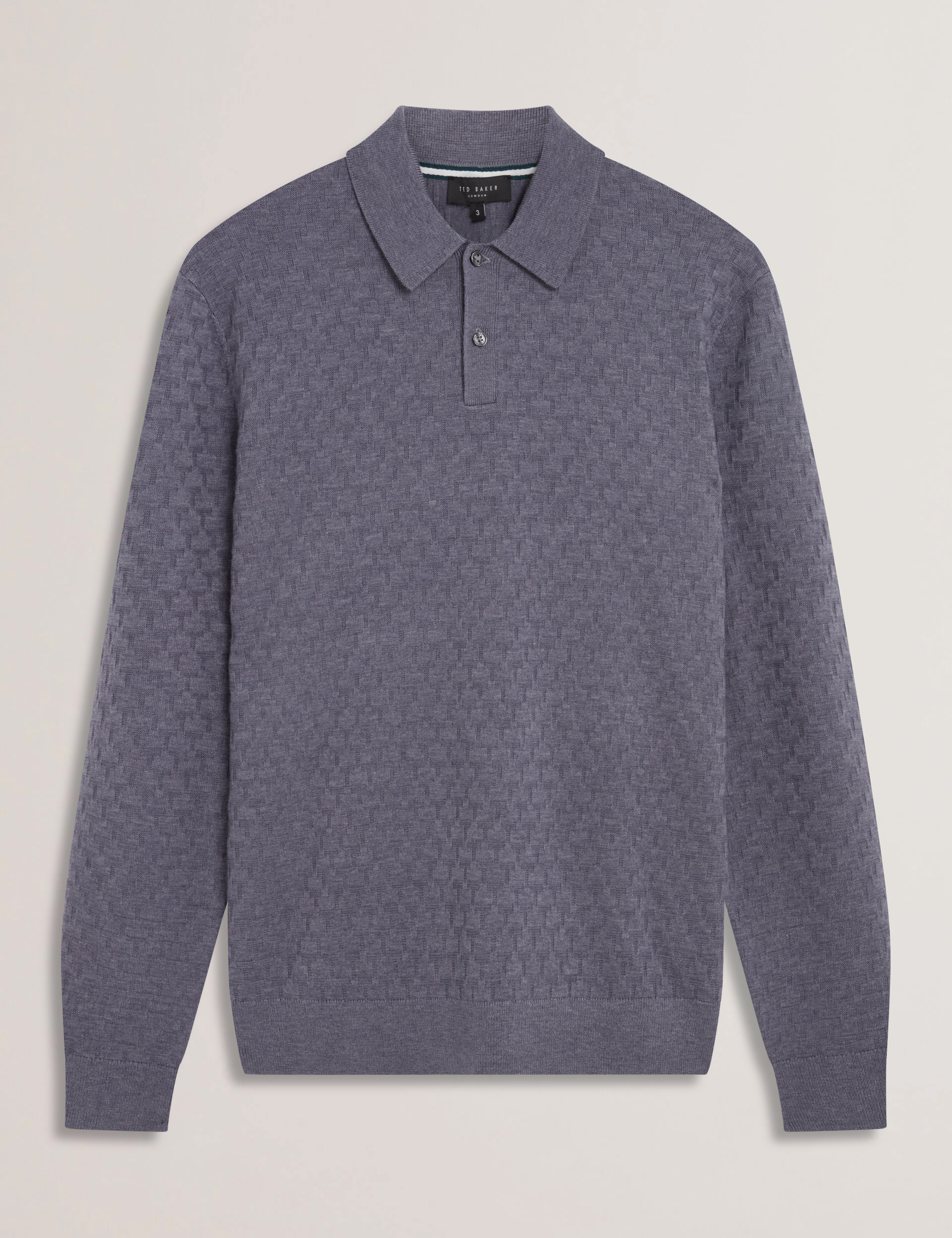 Men MORAR - T Knit Long Sleeve Polo Top - Ted Baker