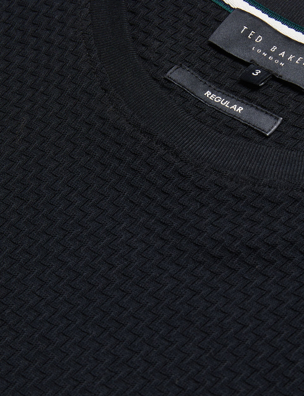 Men CURLYS - Textured Knit Cotton Short Sleeve T-Shirt - Ted Baker