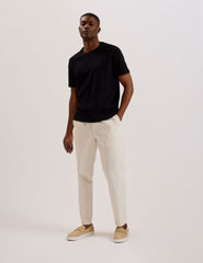 Men CURLYS - Textured Knit Cotton Short Sleeve T-Shirt - Ted Baker