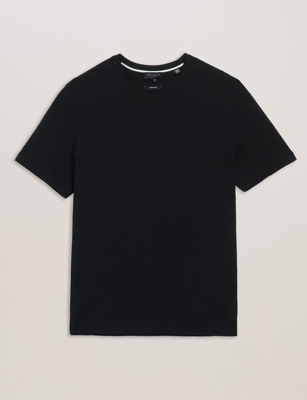 Men CURLYS - Textured Knit Cotton Short Sleeve T-Shirt - Ted Baker