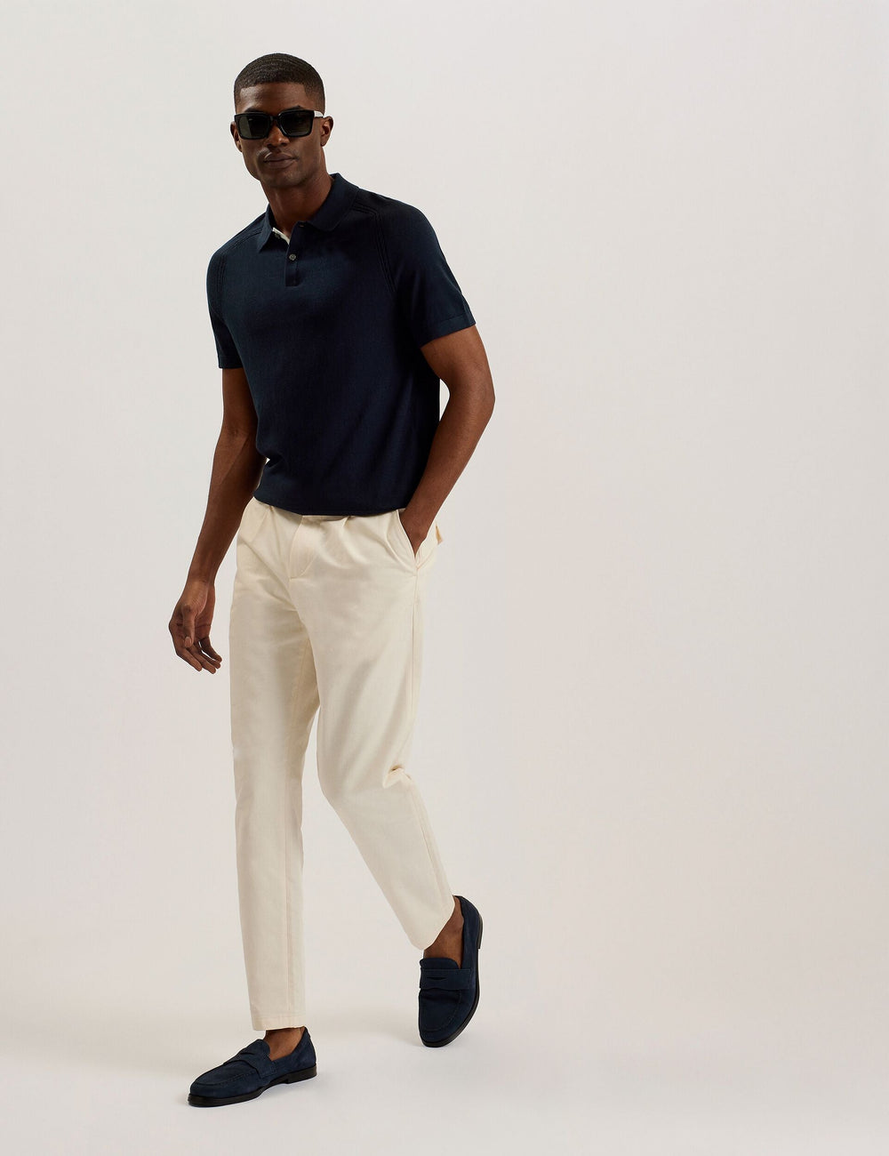 Men PELTZ - SS Regular Silk Blend Polo - Ted Baker