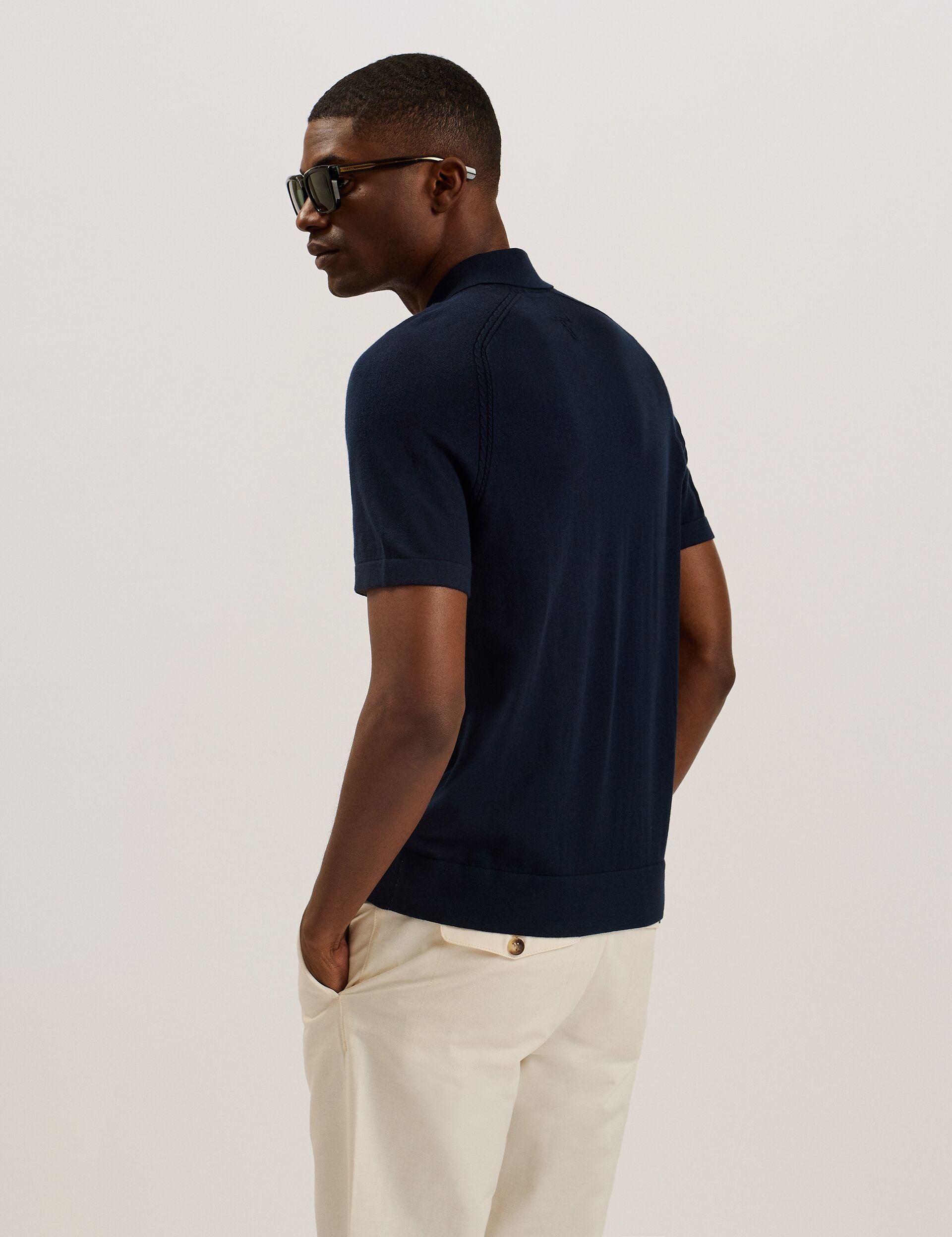 Men PELTZ - SS Regular Silk Blend Polo - Ted Baker