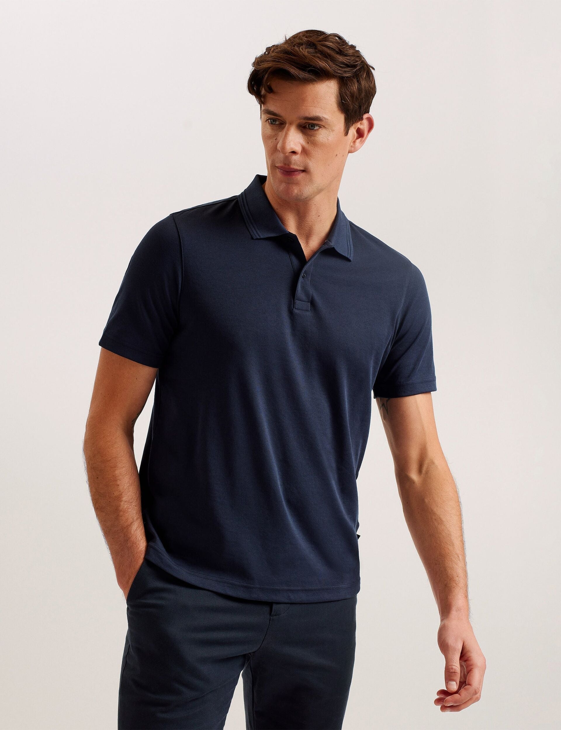 Men GALDON - Short Sleeve Regular Fit Polo - Ted Baker