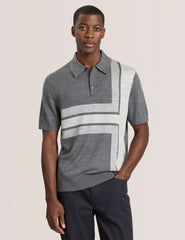 Men INTARSIA - Short Sleeve Sweater Polo - Ted Baker