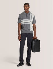 Men INTARSIA - Short Sleeve Sweater Polo - Ted Baker