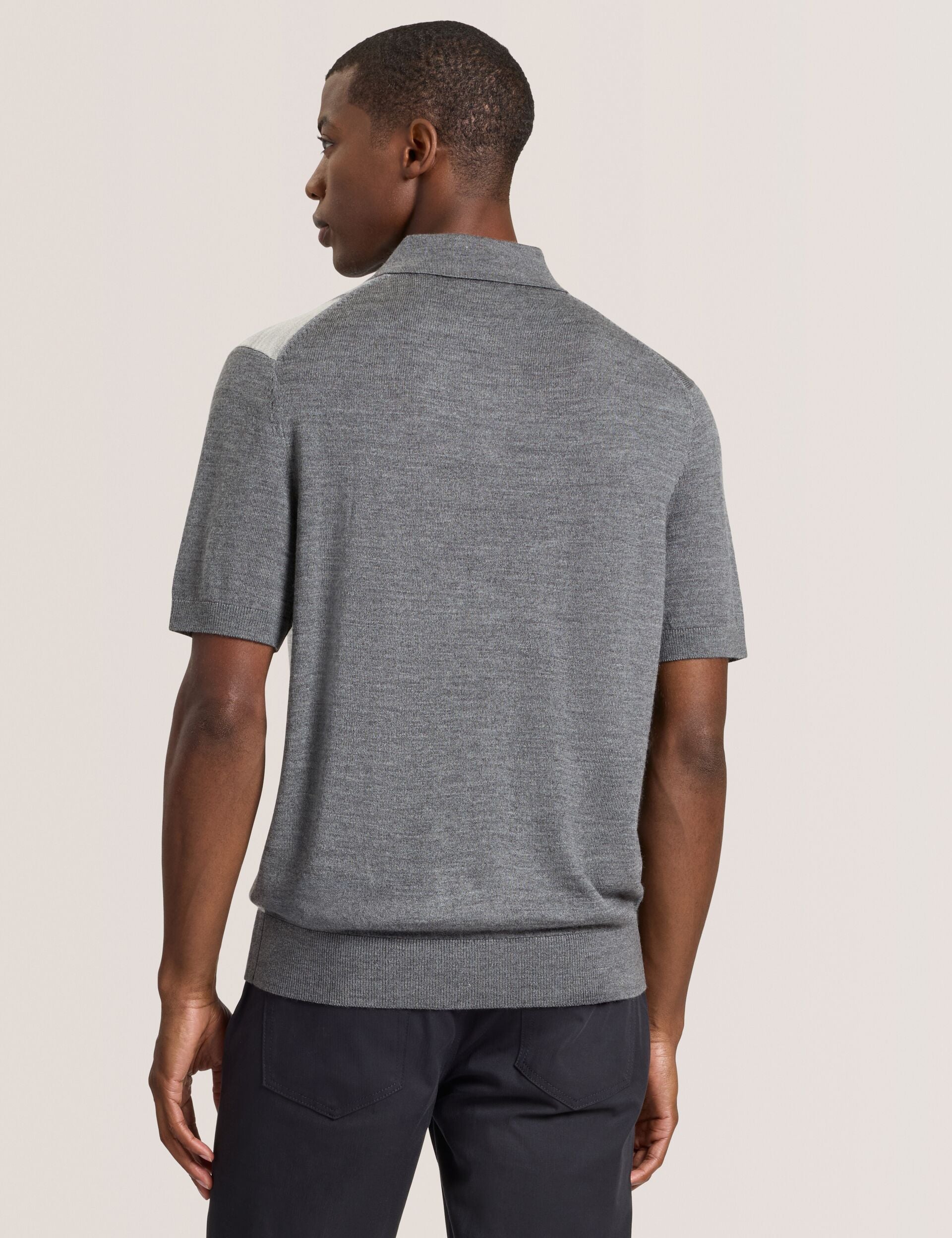 Men INTARSIA - Short Sleeve Sweater Polo - Ted Baker