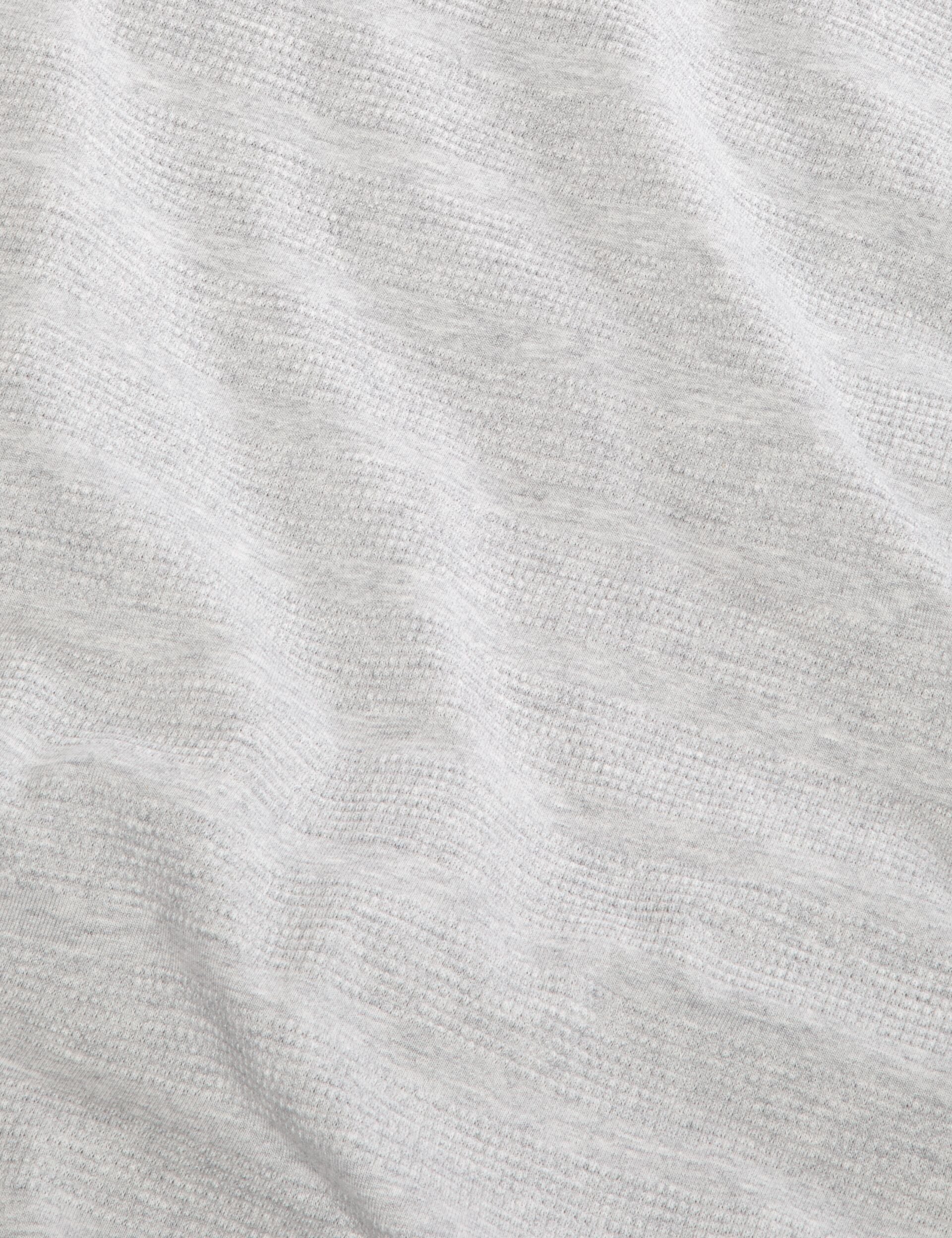 Men|Sale POPCORN STRIPE LONG SLEEVE POLO - Grey Heather - Ted Baker