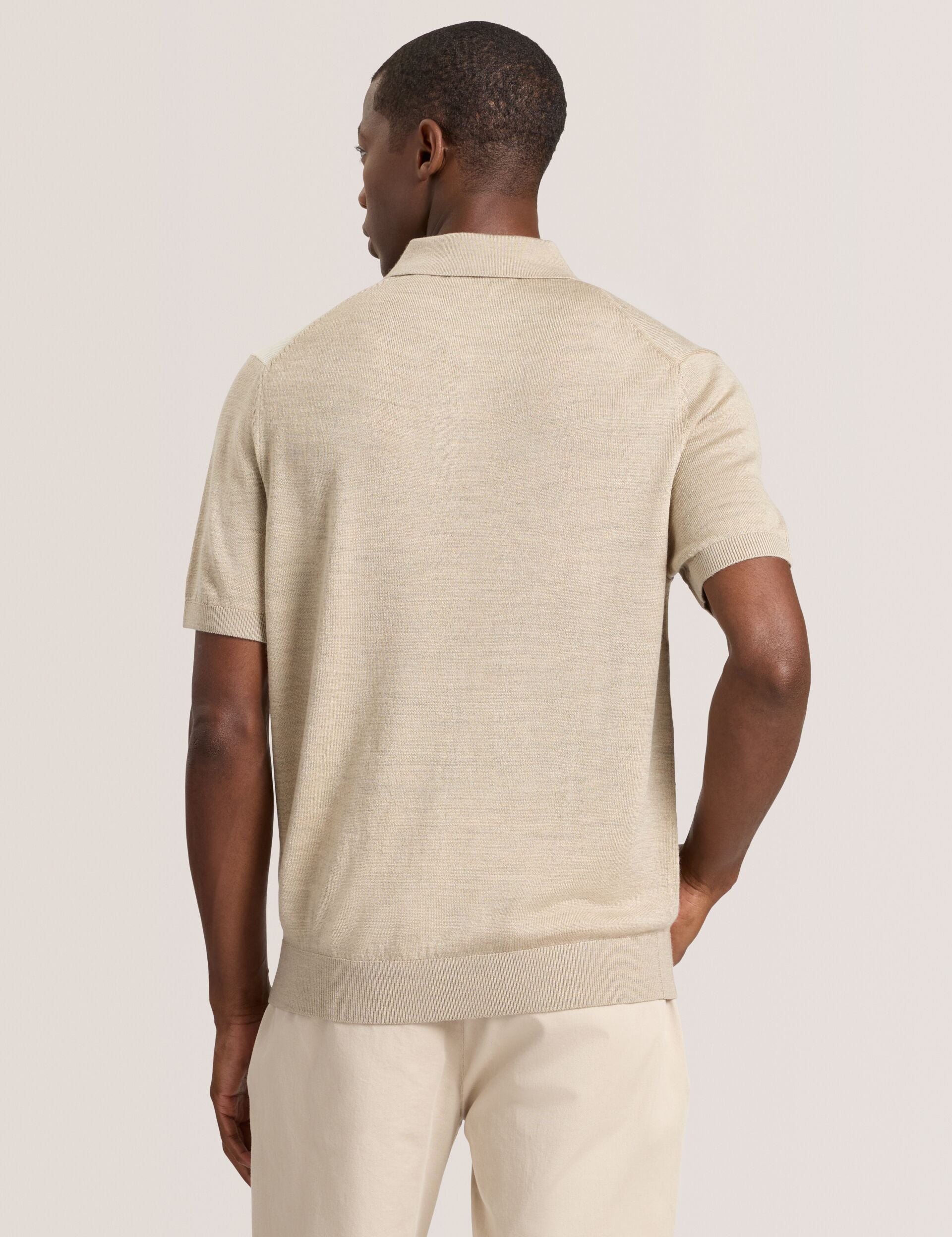 Men INTARSIA - Short Sleeve Sweater Polo - Ted Baker