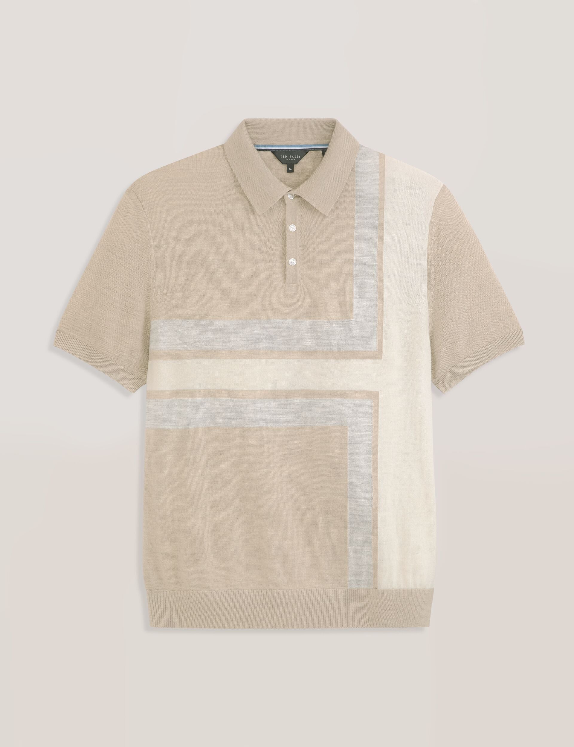 Men INTARSIA - Short Sleeve Sweater Polo - Ted Baker