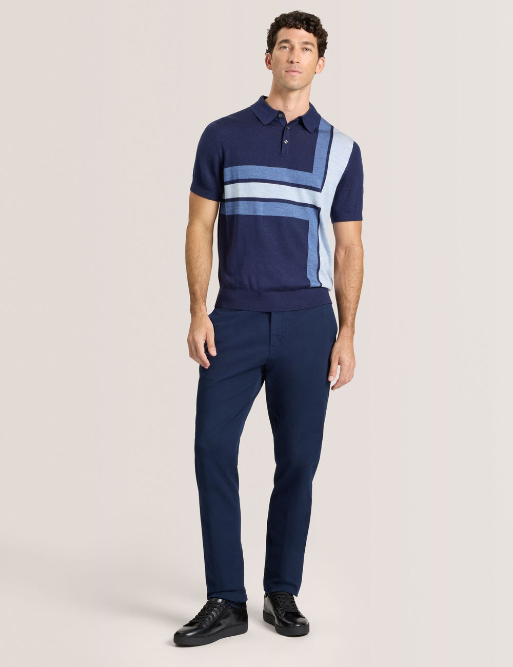 Men INTARSIA - Short Sleeve Sweater Polo - Ted Baker