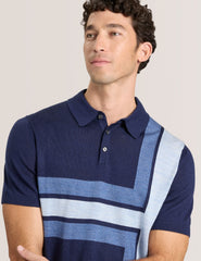 Men INTARSIA - Short Sleeve Sweater Polo - Ted Baker