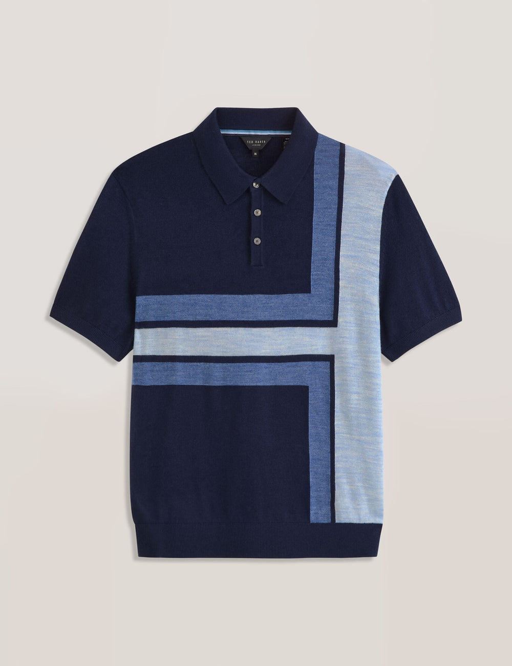 Men INTARSIA - Short Sleeve Sweater Polo - Ted Baker