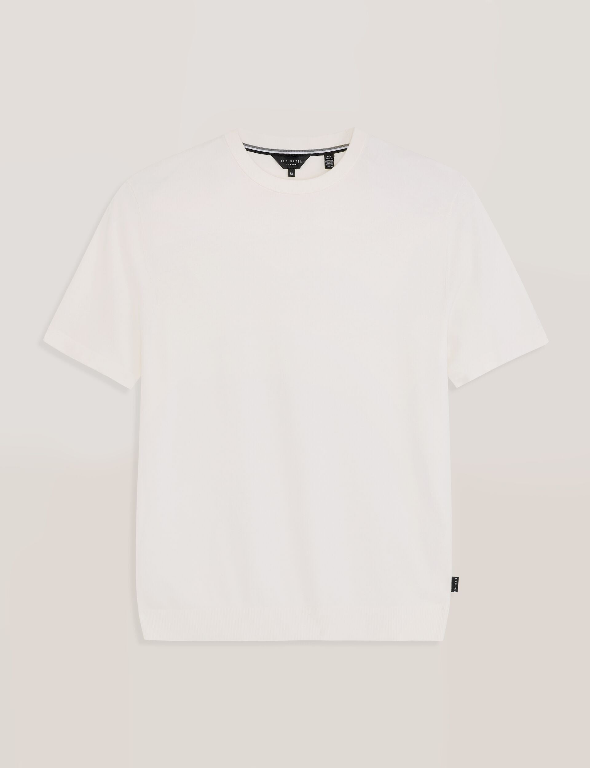 Men MODERN VISCOSE BLEND CREW - Egret - Ted Baker