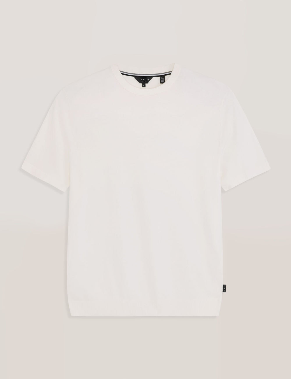 Men MODERN VISCOSE BLEND CREW - Egret - Ted Baker