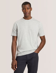 Men MODERN VISCOSE BLEND CREW - High Rise Grey Heather - Ted Baker