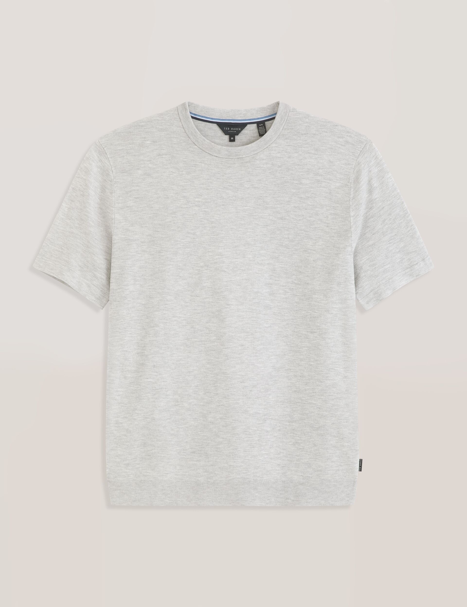 Men MODERN VISCOSE BLEND CREW - High Rise Grey Heather - Ted Baker