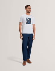 Men JUSTINO - White Branded Box Print Graphic Cotton T-Shirt - Ted Baker