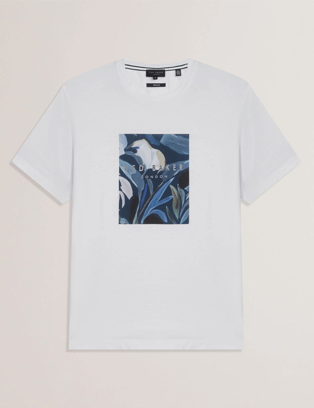 Men JUSTINO - White Branded Box Print Graphic Cotton T-Shirt - Ted Baker