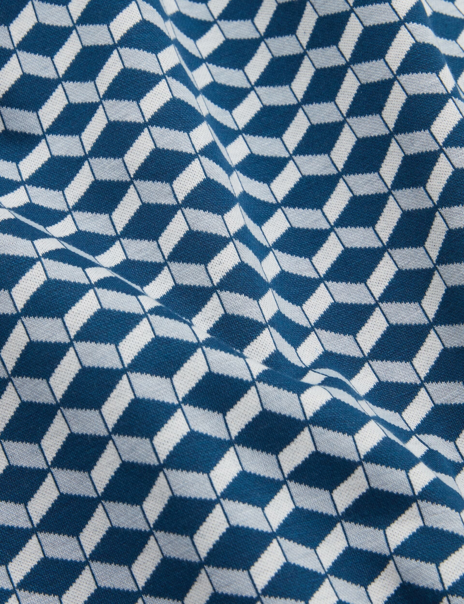 Men LIRIEN Geometric Jacquard Pique Polo Shirt - Ted Baker