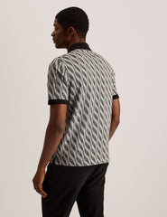 Men JACQUARD POLO - Brown - Ted Baker