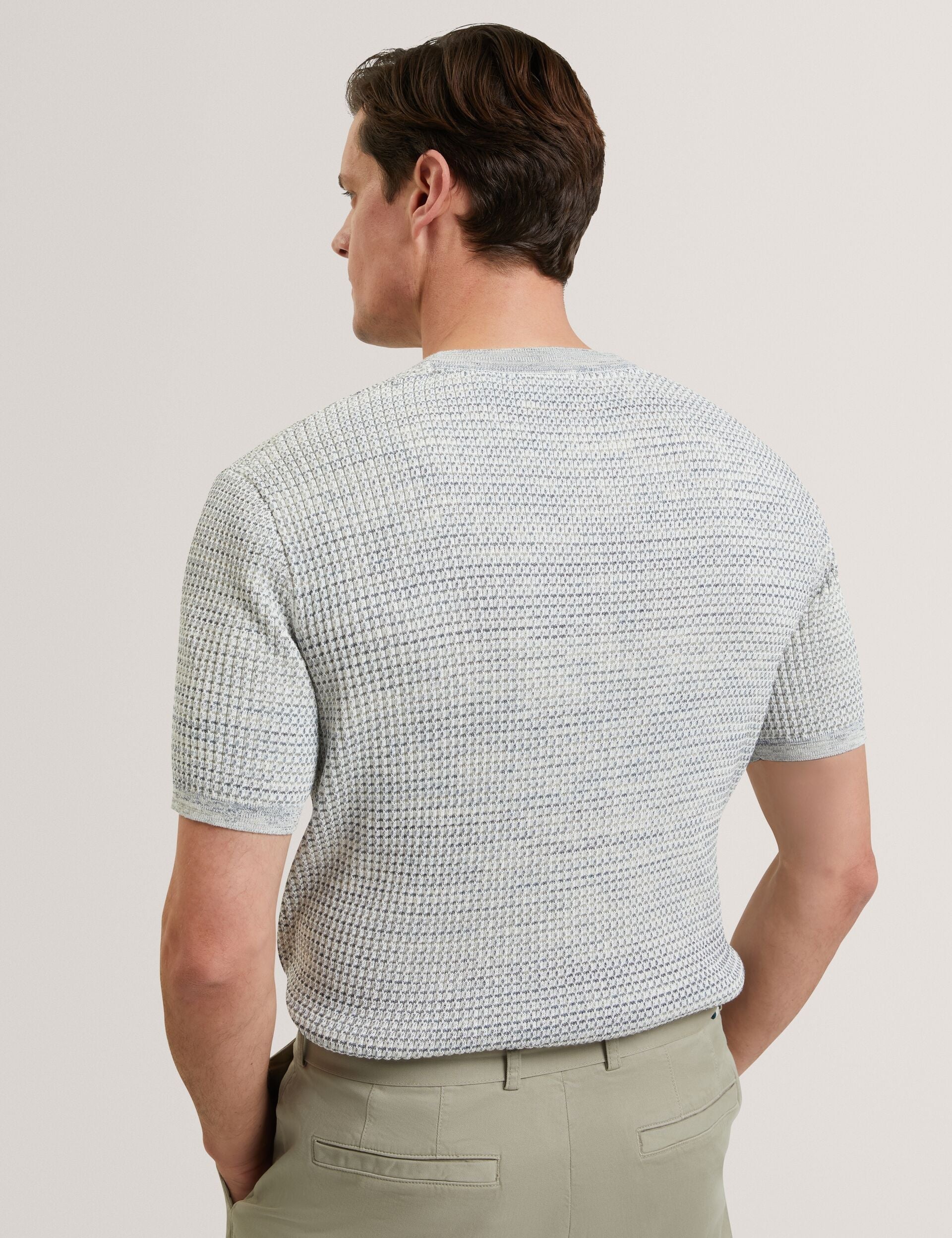 Men KELEPA - Short Sleeve Relaxed Fit Textured Knit T-Shirt - Ted Baker