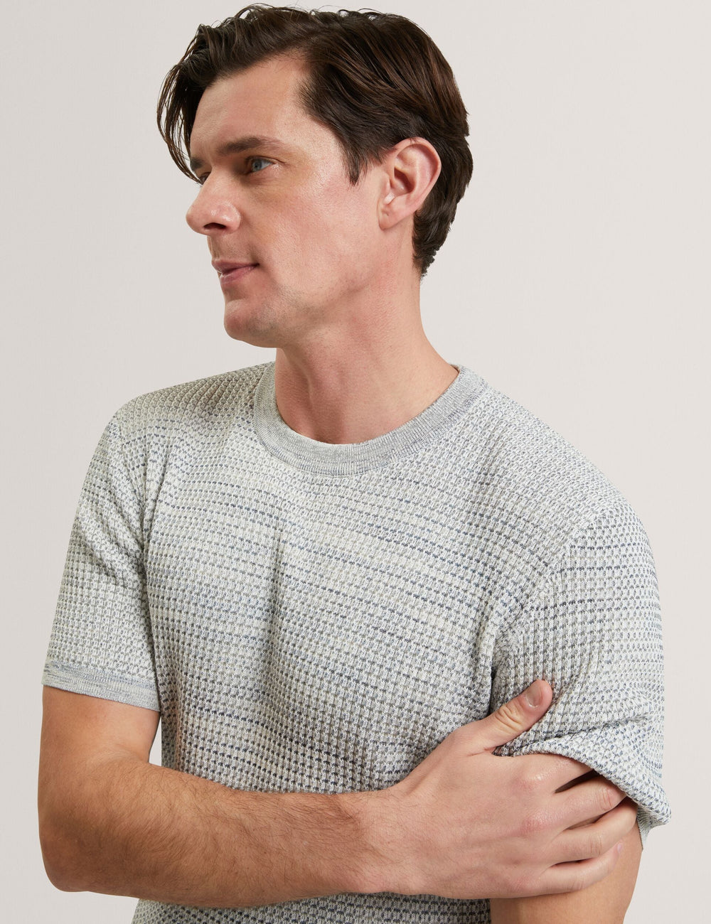 Men KELEPA - Short Sleeve Relaxed Fit Textured Knit T-Shirt - Ted Baker