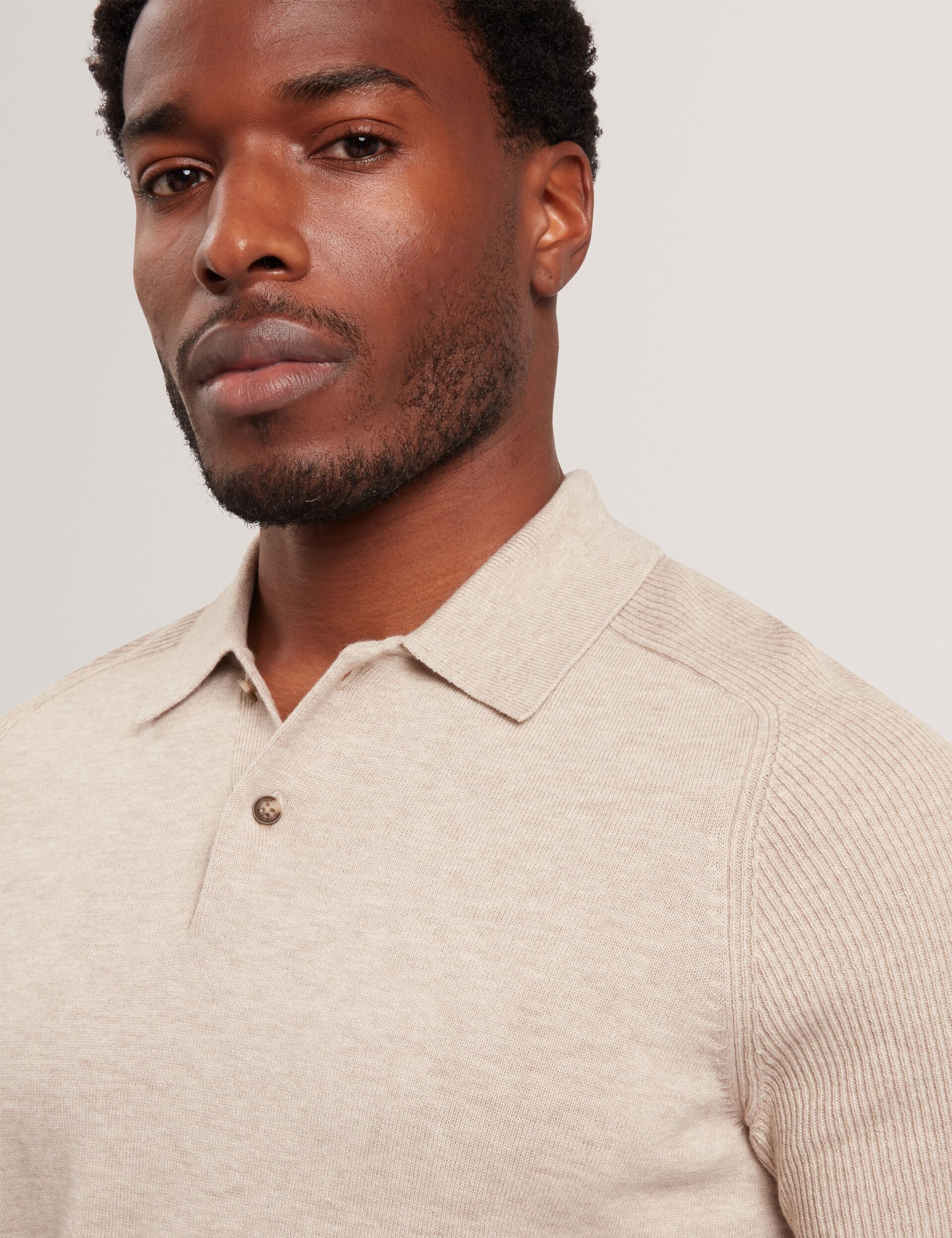 Men|Sale OTISO - Wool Blend Ribbed Raglan Polo Shirt - Ted Baker