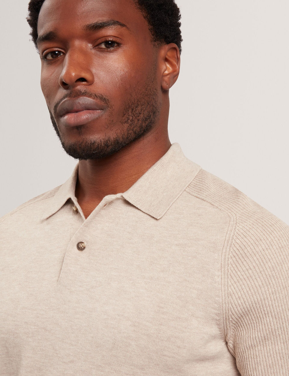 Men|Sale OTISO - Wool Blend Ribbed Raglan Polo Shirt - Ted Baker