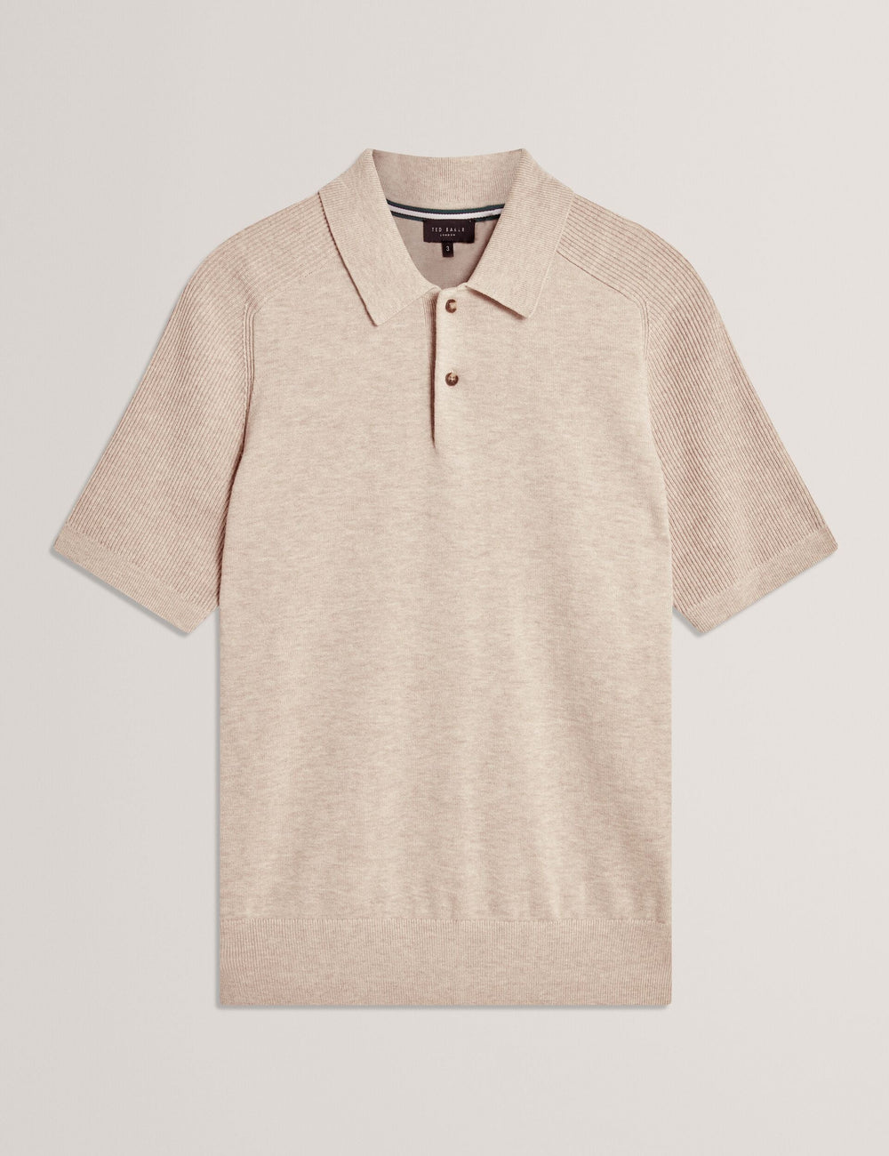 Men|Sale OTISO - Wool Blend Ribbed Raglan Polo Shirt - Ted Baker