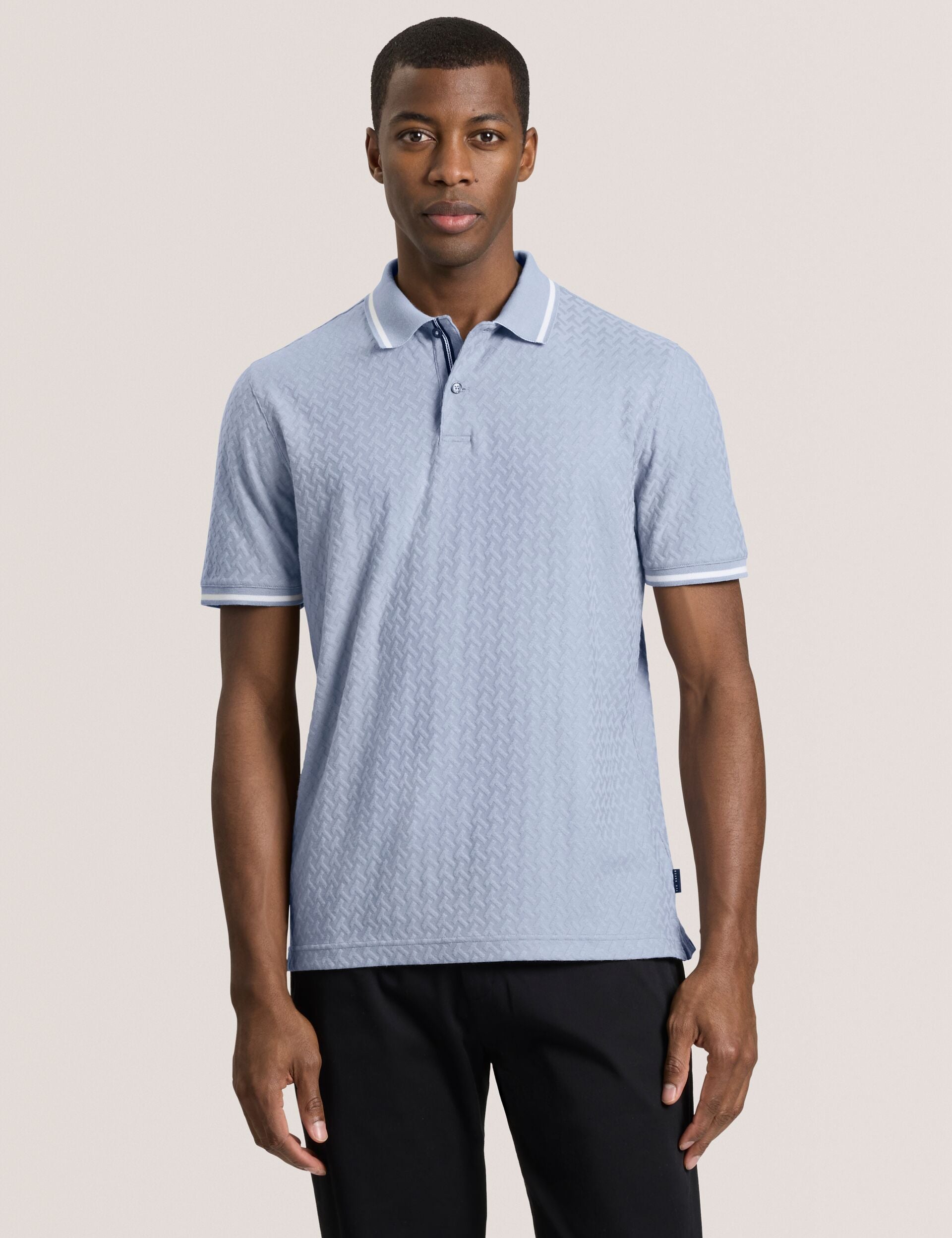 Men TEXTURE POLO - Button Up Polo - Ted Baker