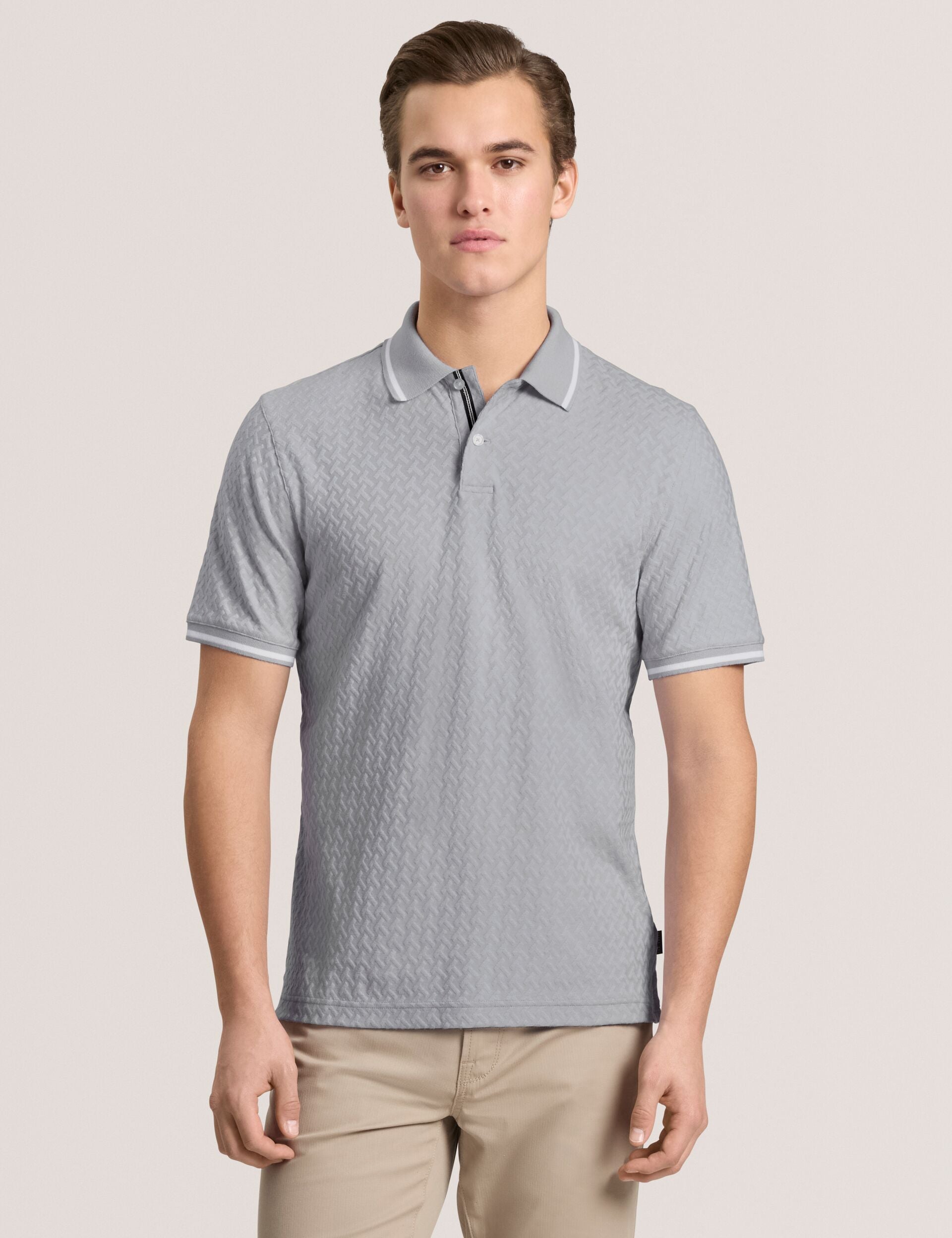 Men TEXTURE POLO - Button Up Polo - Ted Baker