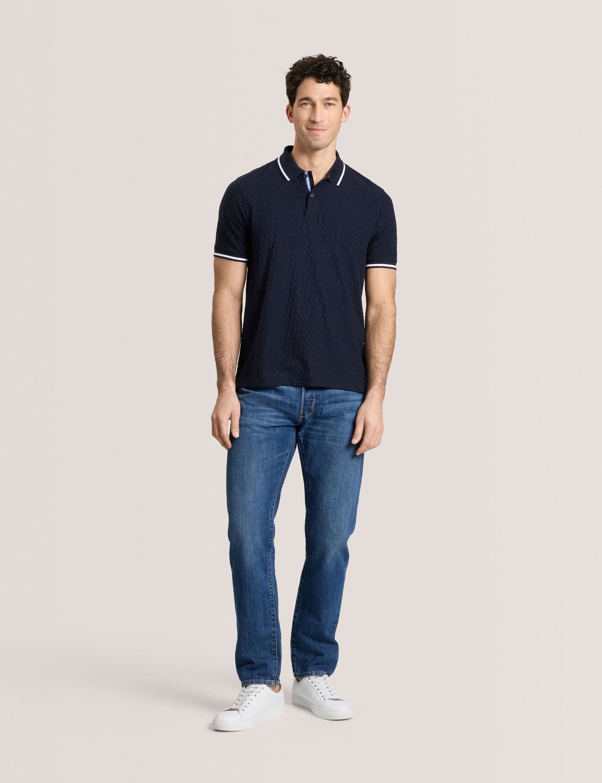 Men TEXTURE POLO - Button Up Polo - Ted Baker