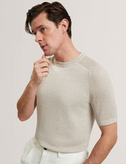 Men|Sale TORRENT - Wool Blend Ribbed Raglan Polo Shirt - Ted Baker