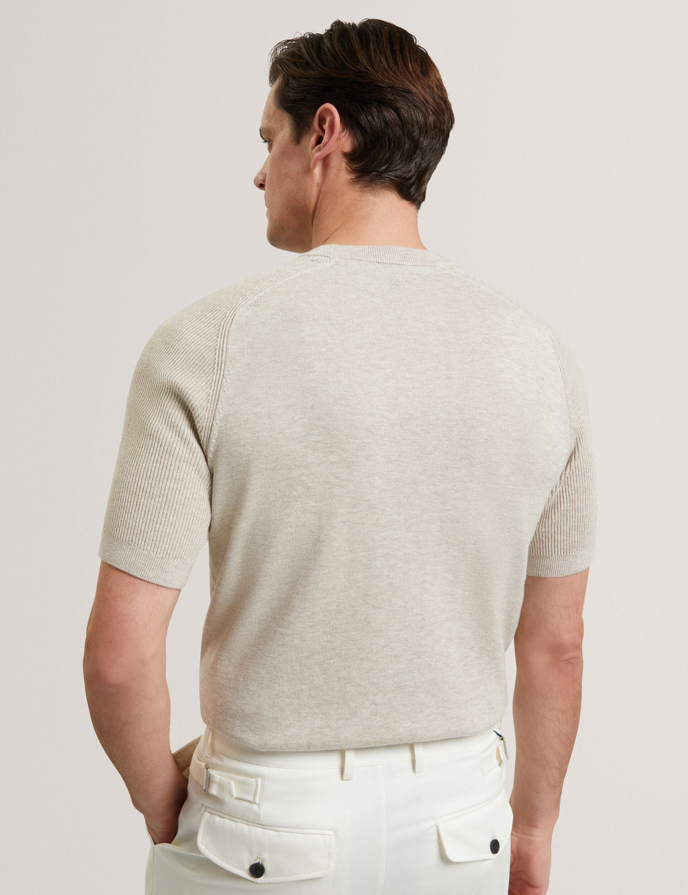 Men|Sale TORRENT - Wool Blend Ribbed Raglan Polo Shirt - Ted Baker