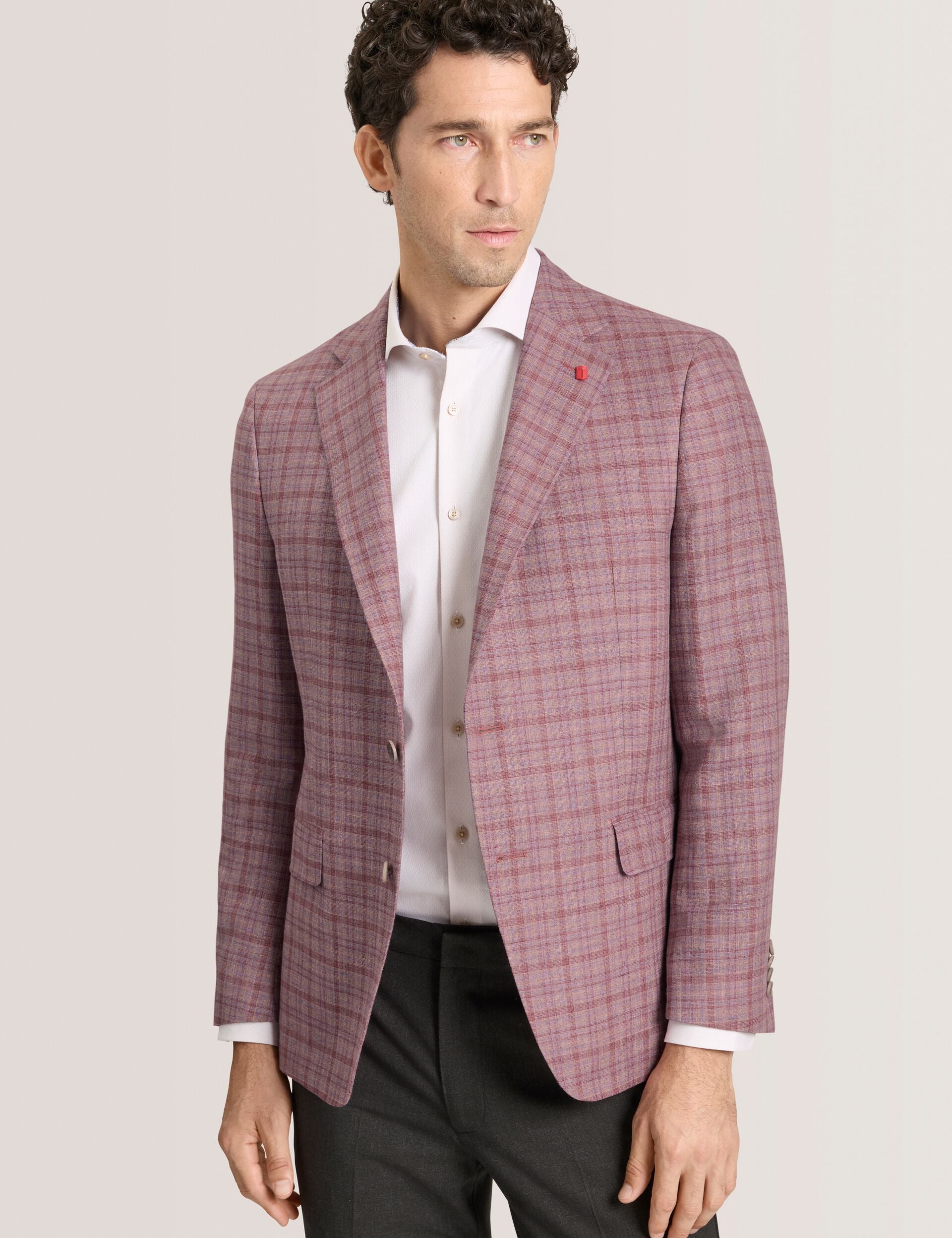 Men WINFRED Plaid Silk Blend Woven Blazer - Ted Baker