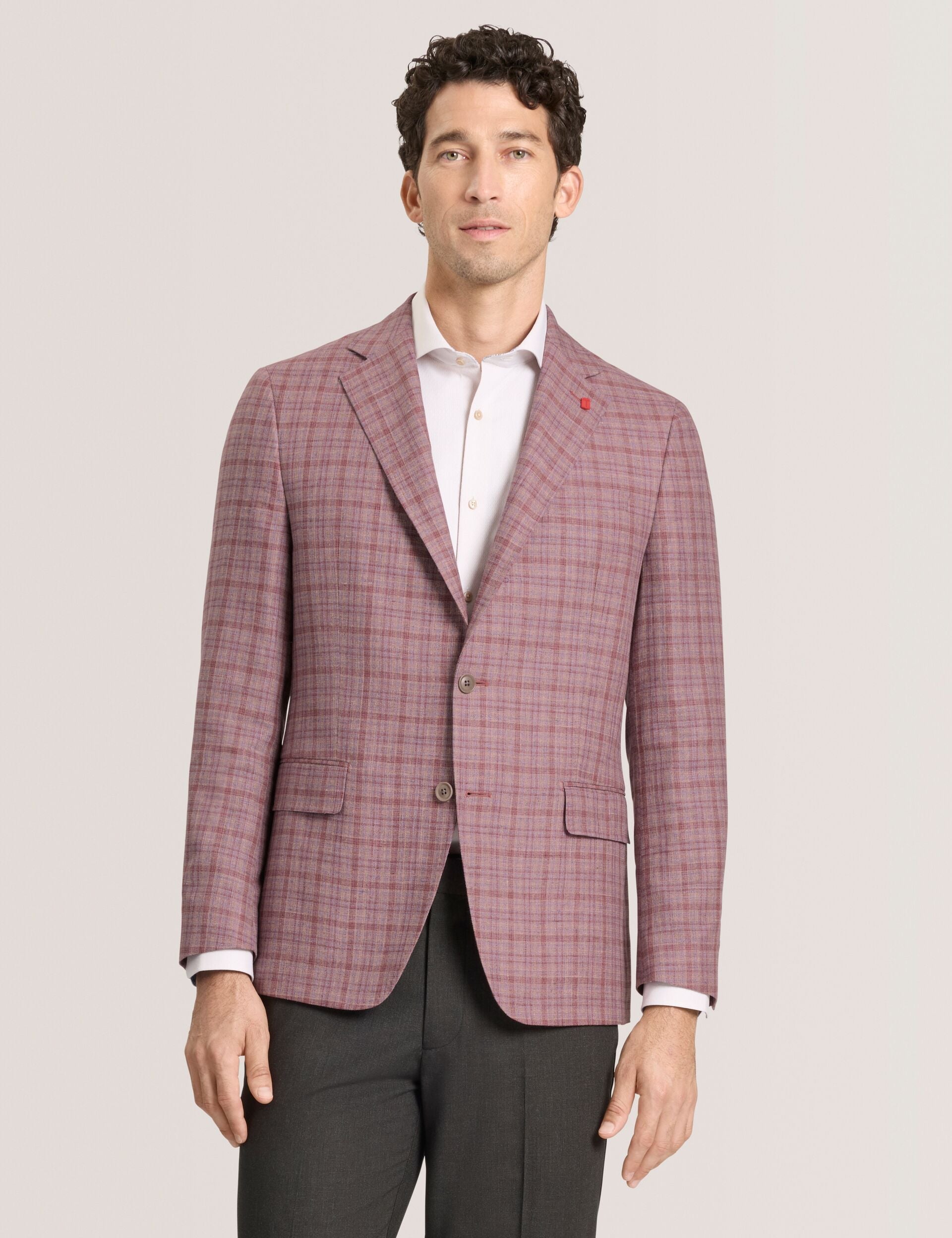 Men WINFRED Plaid Silk Blend Woven Blazer - Ted Baker
