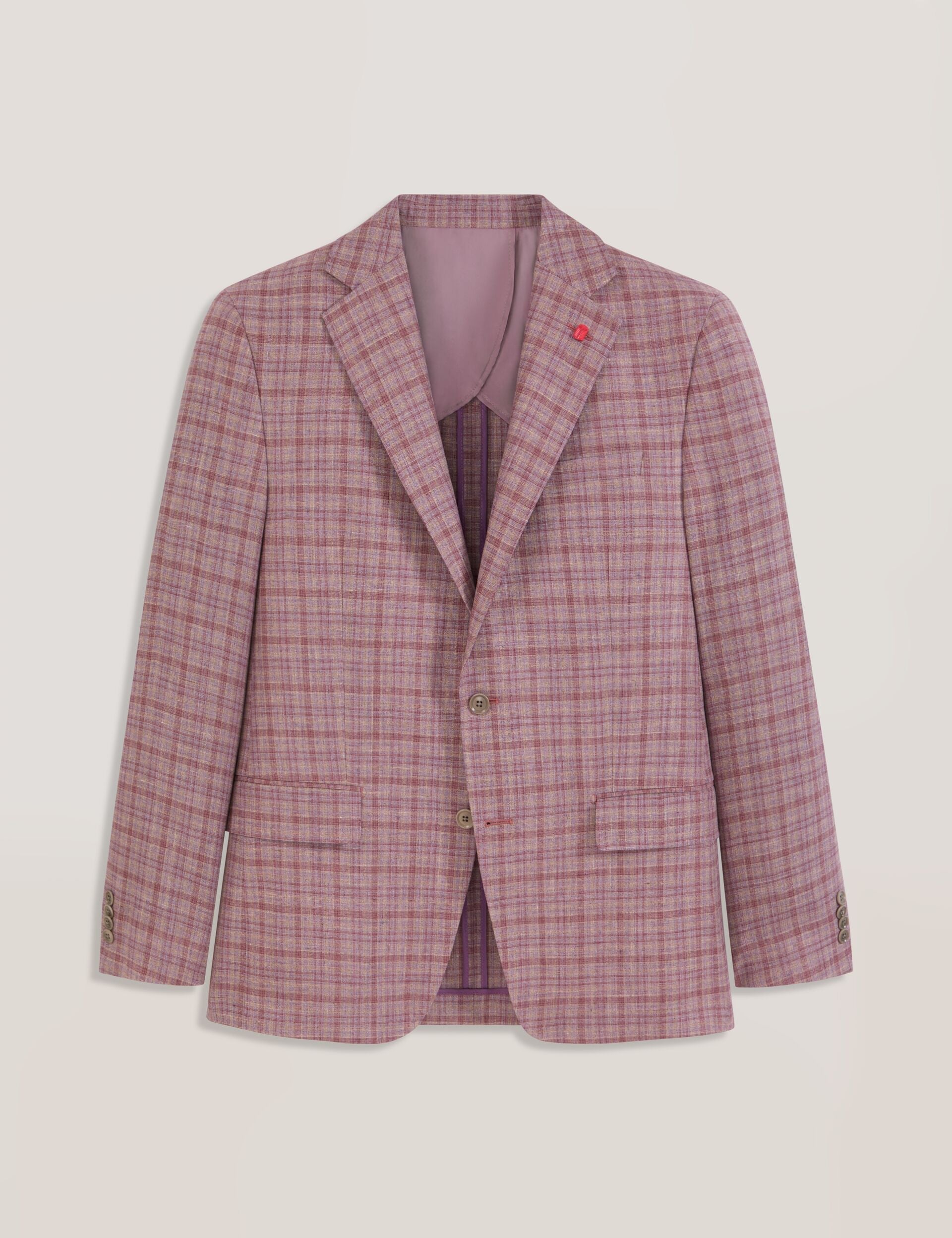 Men WINFRED Plaid Silk Blend Woven Blazer - Ted Baker