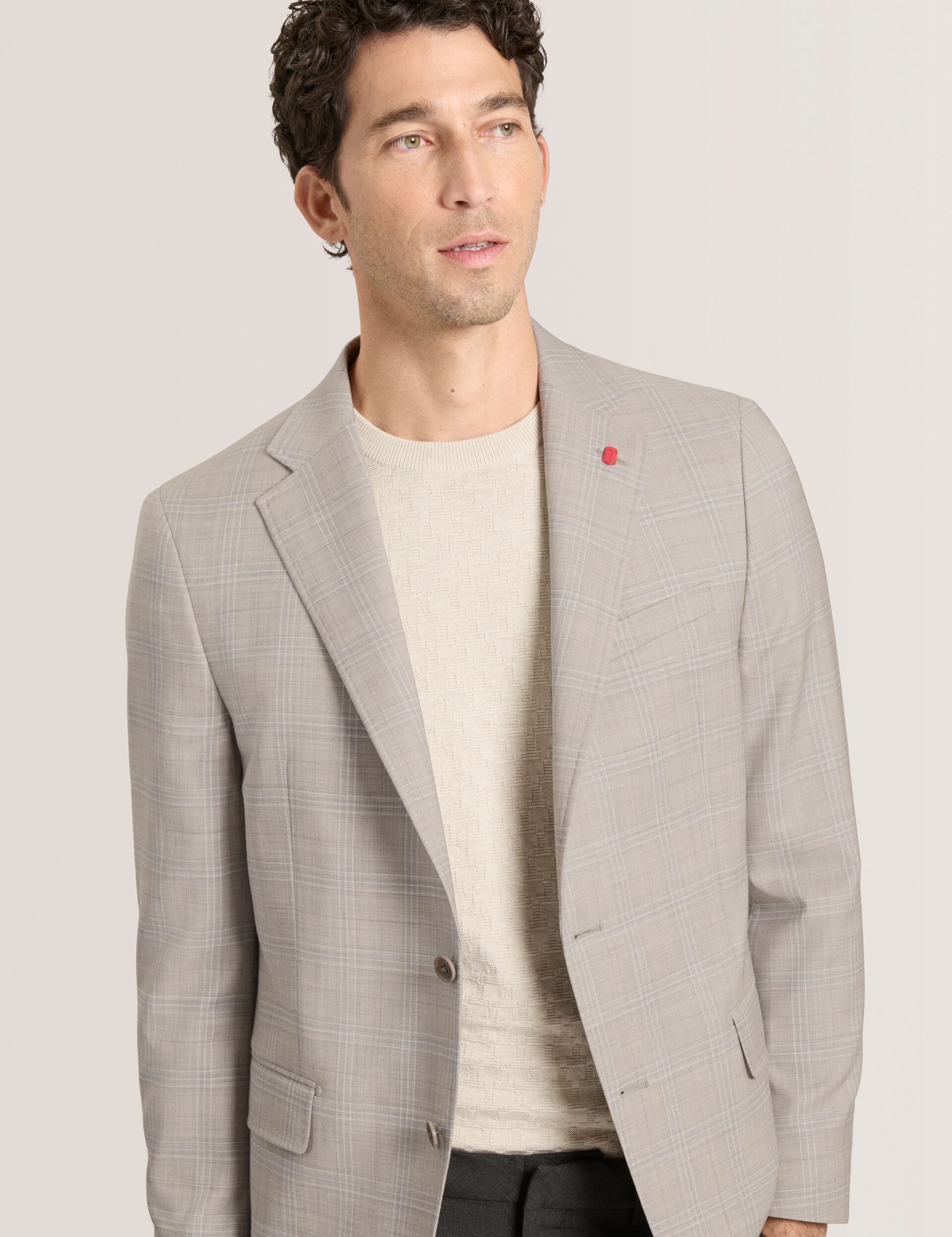 Men WINFRED Mixed Plaid Wool Tailored Blazer - Ted Baker
