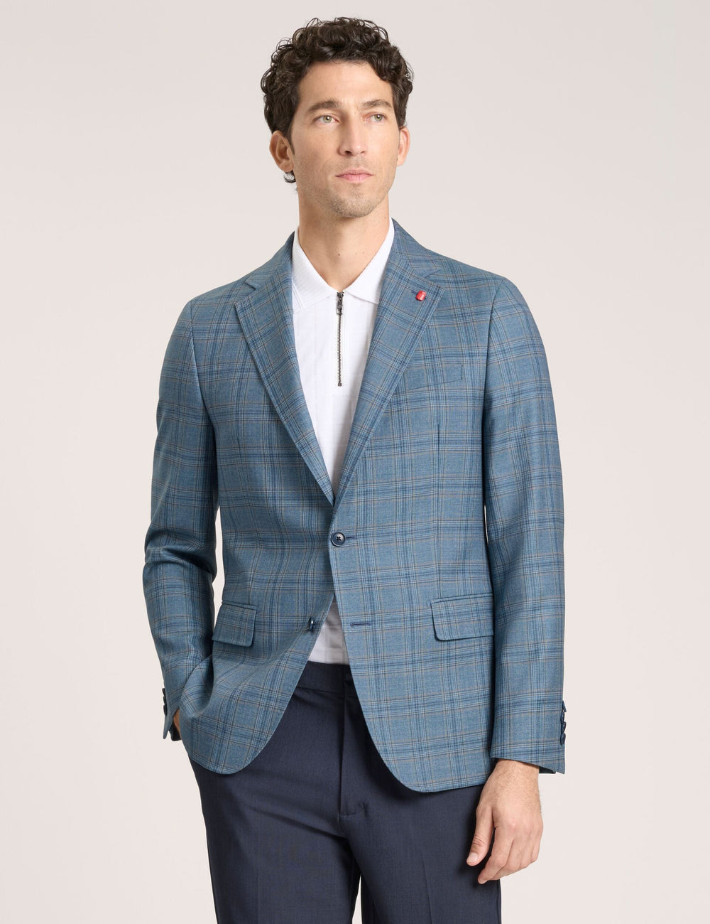 Men WINFRED Mixed Plaid Wool Tailored Blazer - Ted Baker