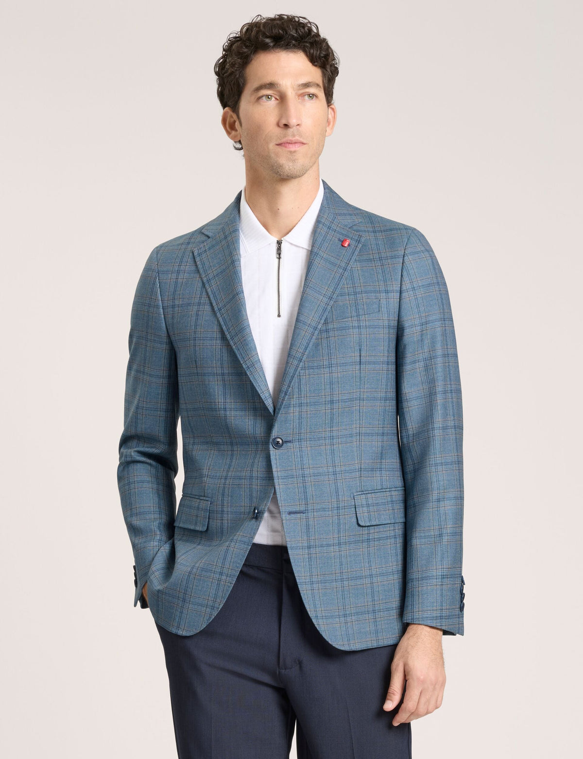 Men WINFRED Mixed Plaid Wool Tailored Blazer - Ted Baker
